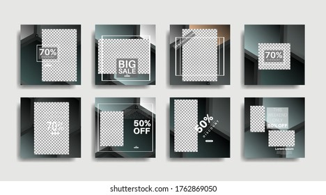 Modern promotion square web banner for social media . vector design illustration