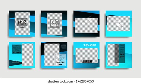 Modern promotion square web banner for social media . vector design illustration