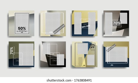 Modern promotion square web banner for social media . vector design illustration