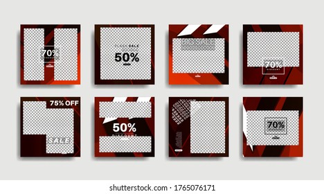 Modern promotion square web banner for social media . vector design