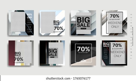 Modern promotion square web banner for social media . vector design