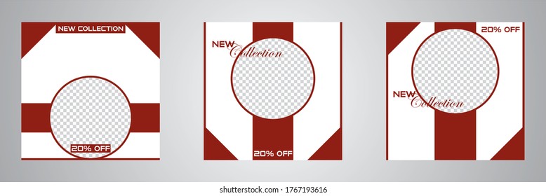 Modern promotion square web banner for social media mobile apps. Elegant sale and discount promo backgrounds for digital marketing.