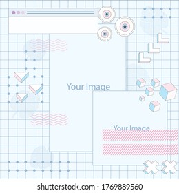 Modern promotion square web banner for social media mobile apps. Elegant sale and discount promo backgrounds with abstract pattern. Email ad newsletter layouts. Lest Get Creative