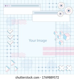 Modern promotion square web banner for social media mobile apps. Elegant sale and discount promo backgrounds with abstract pattern. Email ad newsletter layouts. Lest Get Creative