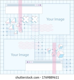 Modern promotion square web banner for social media mobile apps. Elegant sale and discount promo backgrounds with abstract pattern. Email ad newsletter layouts. Lest Get Creative