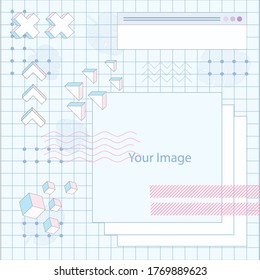 Modern promotion square web banner for social media mobile apps. Elegant sale and discount promo backgrounds with abstract pattern. Email ad newsletter layouts. Lest Get Creative