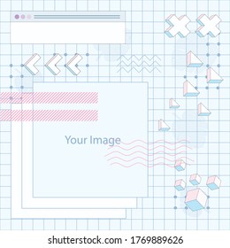 Modern promotion square web banner for social media mobile apps. Elegant sale and discount promo backgrounds with abstract pattern. Email ad newsletter layouts. Lest Get Creative