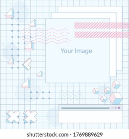 Modern promotion square web banner for social media mobile apps. Elegant sale and discount promo backgrounds with abstract pattern. Email ad newsletter layouts. Lest Get Creative