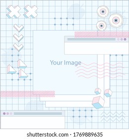 Modern promotion square web banner for social media mobile apps. Elegant sale and discount promo backgrounds with abstract pattern. Email ad newsletter layouts. Lest Get Creative