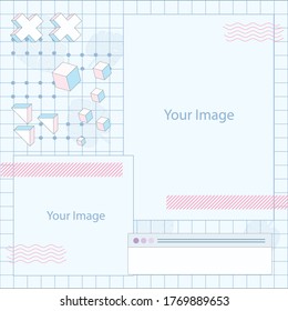 Modern promotion square web banner for social media mobile apps. Elegant sale and discount promo backgrounds with abstract pattern. Email ad newsletter layouts. Lest Get Creative