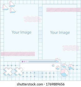 Modern promotion square web banner for social media mobile apps. Elegant sale and discount promo backgrounds with abstract pattern. Email ad newsletter layouts. Lest Get Creative