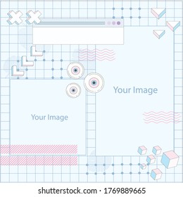 Modern promotion square web banner for social media mobile apps. Elegant sale and discount promo backgrounds with abstract pattern. Email ad newsletter layouts. Lest Get Creative