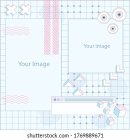 Modern promotion square web banner for social media mobile apps. Elegant sale and discount promo backgrounds with abstract pattern. Email ad newsletter layouts. Lest Get Creative