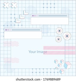 Modern promotion square web banner for social media mobile apps. Elegant sale and discount promo backgrounds with abstract pattern. Email ad newsletter layouts. Lest Get Creative