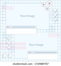 Modern promotion square web banner for social media mobile apps. Elegant sale and discount promo backgrounds with abstract pattern. Email ad newsletter layouts. Lest Get Creative