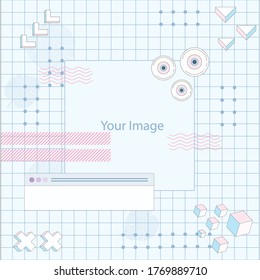 Modern promotion square web banner for social media mobile apps. Elegant sale and discount promo backgrounds with abstract pattern. Email ad newsletter layouts. Lest Get Creative