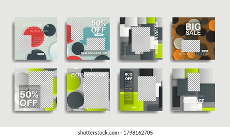 Modern promotion square web banner for social media . vector design illustration