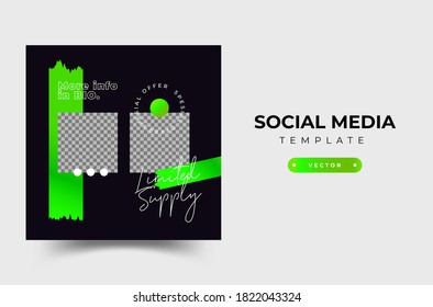 Modern promotion square web banner for social media mobile apps. Elegant sale and discount promo backgrounds with abstract pattern. Email ad newsletter layouts.