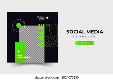 Modern promotion square web banner for social media mobile apps. Elegant sale and discount promo backgrounds with abstract pattern. Email ad newsletter layouts.