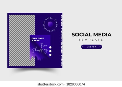 Modern promotion square web banner for social media mobile apps. Elegant sale and discount promo backgrounds with abstract pattern. Email ad newsletter layouts.
