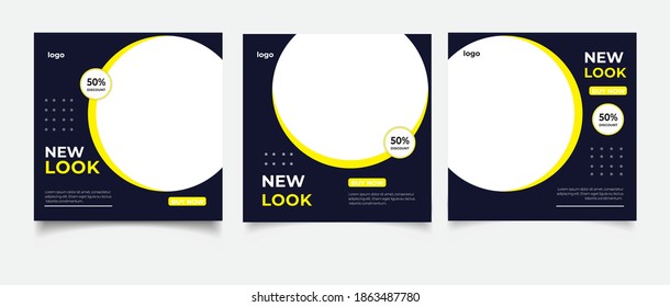 Modern promotion square web banner for social media mobile appsModern promotion square web banner for social media mobile apps