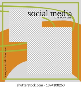 Modern promotion square web banner for social media mobile apps and digital