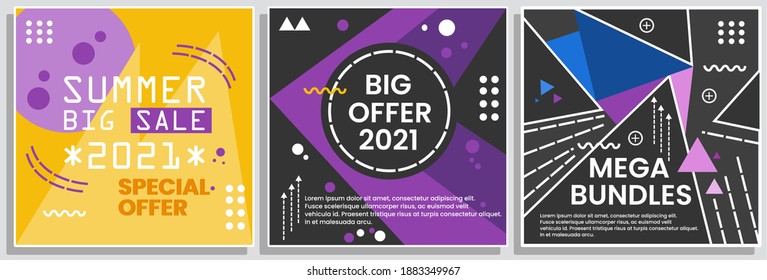 Modernes Promotion Square Web Banner für Social Media Mobile Apps. Elegante Hintergrund für Verkauf und Rabatt für digitales Marketing