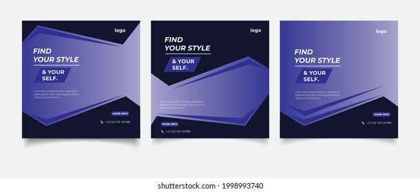 Modern promotion square web banner for social media mobile apps
