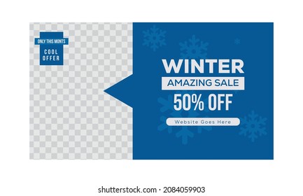 Modern promotion square web banner for social media mobile apps