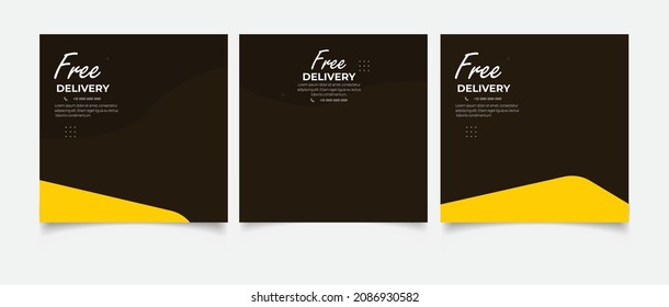 
Modern promotion square web banner for social media mobile apps