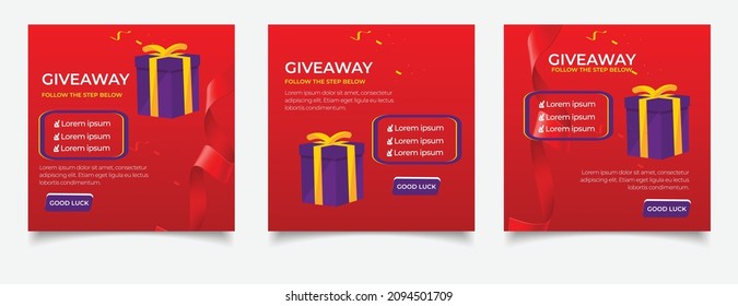
Modern promotion square web banner for social media mobile apps
