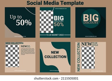 Modern promotion square web banner for social media mobile app