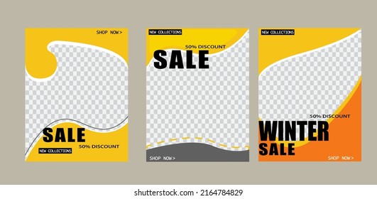 Modern promotion square web banner for social media.