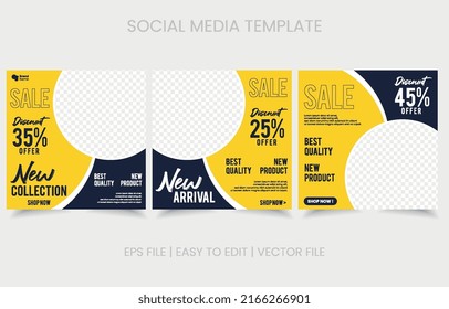 Moderno espacio de plantilla de collage de fotos de anuncios web cuadrados de promoción. mejor para el artículo de volante de folletos de la web de medios sociales. diseño vectorial de eps 