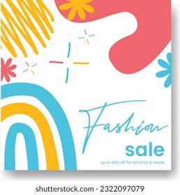 Banner moderno de promoción cuadrada web para aplicaciones móviles de medios sociales. Elegante venta y descuento de antecedentes promocionales con un patrón abstracto. Diseños de correo electrónico y boletines informativos.