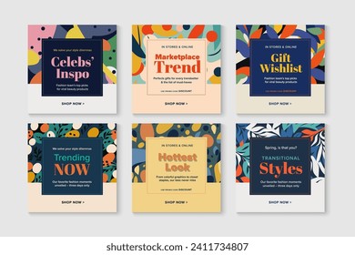 Modern promotion square web banner for social media mobile apps. Elegant sale and discount promo backgrounds with abstract pattern. Email ad newsletter layouts