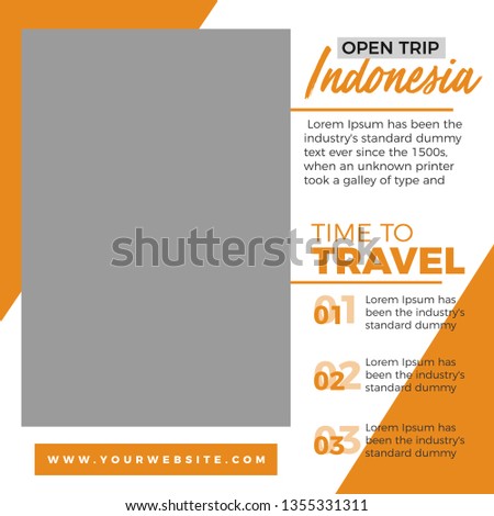 Modern promotion square web banner for social media mobile apps