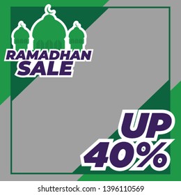 Modern promotion square web ramadhan banner for social media mobile apps 
