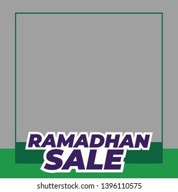 Modern promotion square web ramadhan banner for social media mobile apps 