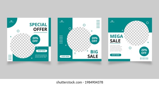 Modern promotion square web sale banner for social media