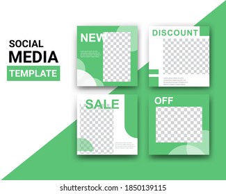 Modern promotion template for social media mobile apps. vector