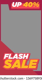 Modern promotion web banner for social media mobile apps