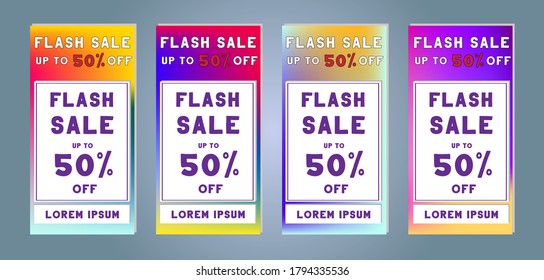 Modern promotion web banner for social media and mobile apps. Web stories templates