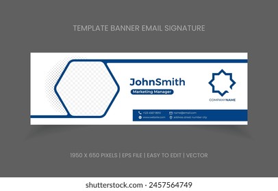 Modern promotion web banner for social media post template. Email signature banner design.