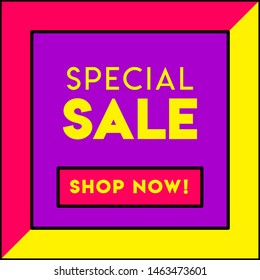Modern promotion web banner vector template  for social media. Sale and discount promo backgrounds with abstract pattern. 