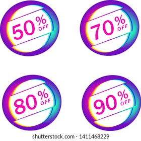 Modern promotion web banners for social media mobile apps