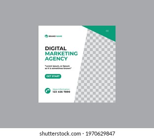 Modern promotion web banners for social media post template design. minimalist square flyer for digital marketing