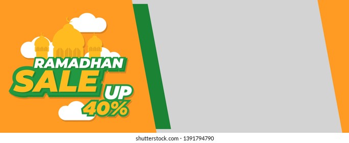 Modern promotion web ramadhan banner for social media mobile apps 
