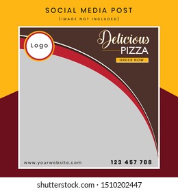 Modern promotional social media poster design illustration