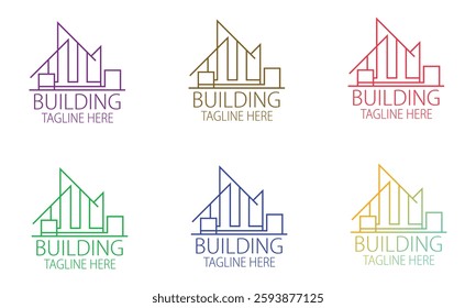 Modern property real estate building logo, Milimalist building logo, 